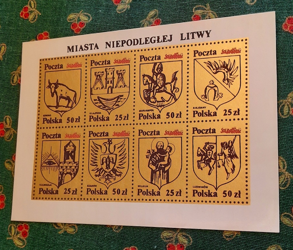 LITWA/ZNACZKI SOLIDARNOŚCI II OBIEG/MIASTA LITWY