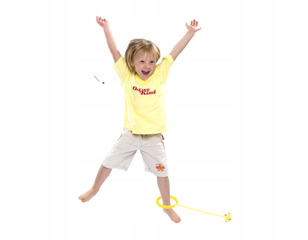 Hula hop na nogę dla dzieci skakanka żółta LED
