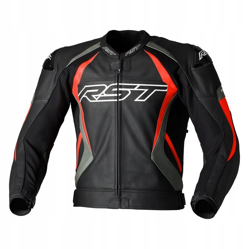KURTKA SKÓRZANA RST TRACTECH EVO4 GREY/FLO RED 3XL - 13452438859 ...