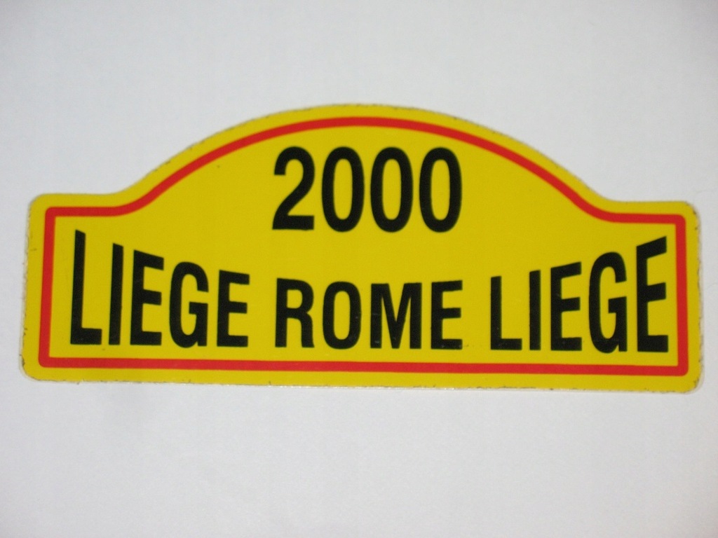 RAJD SAMOCHODOWY LIEGE-ROMA -LIEGE 2000 naklejka