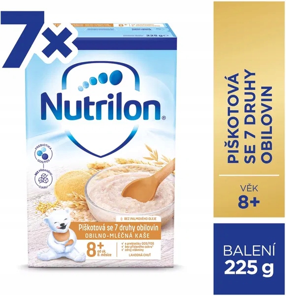 Nutrilon Pronutra Kaszka biszkoptowa z 7 rodzajami zbóż 7×225g