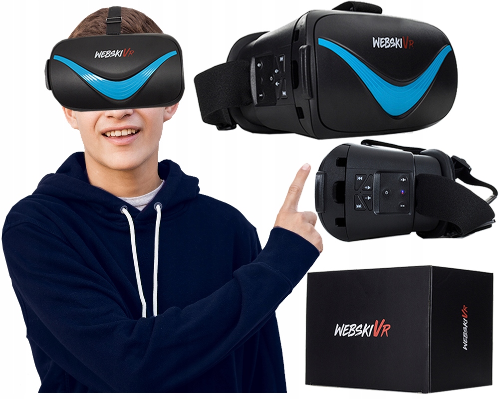 OKULARY MULTIMEDIALNE VR DO TELEFONU Z PILOTEM