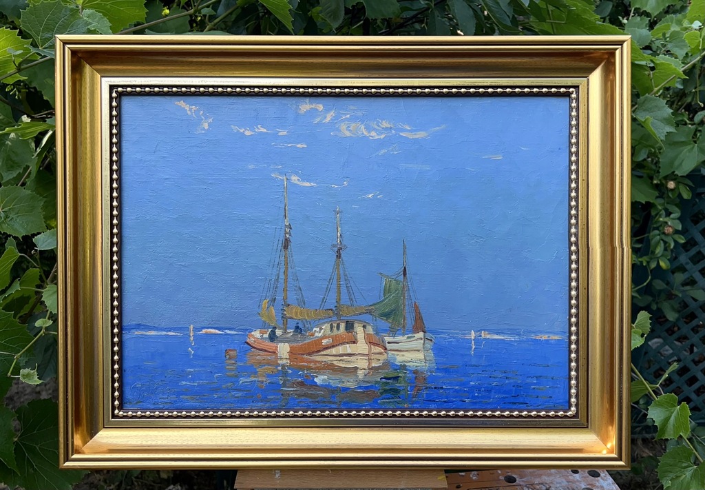 GUSTAV P. RIMMER (1904-1988) OBRAZ SCENA NA MORZU - 12402683904 ...