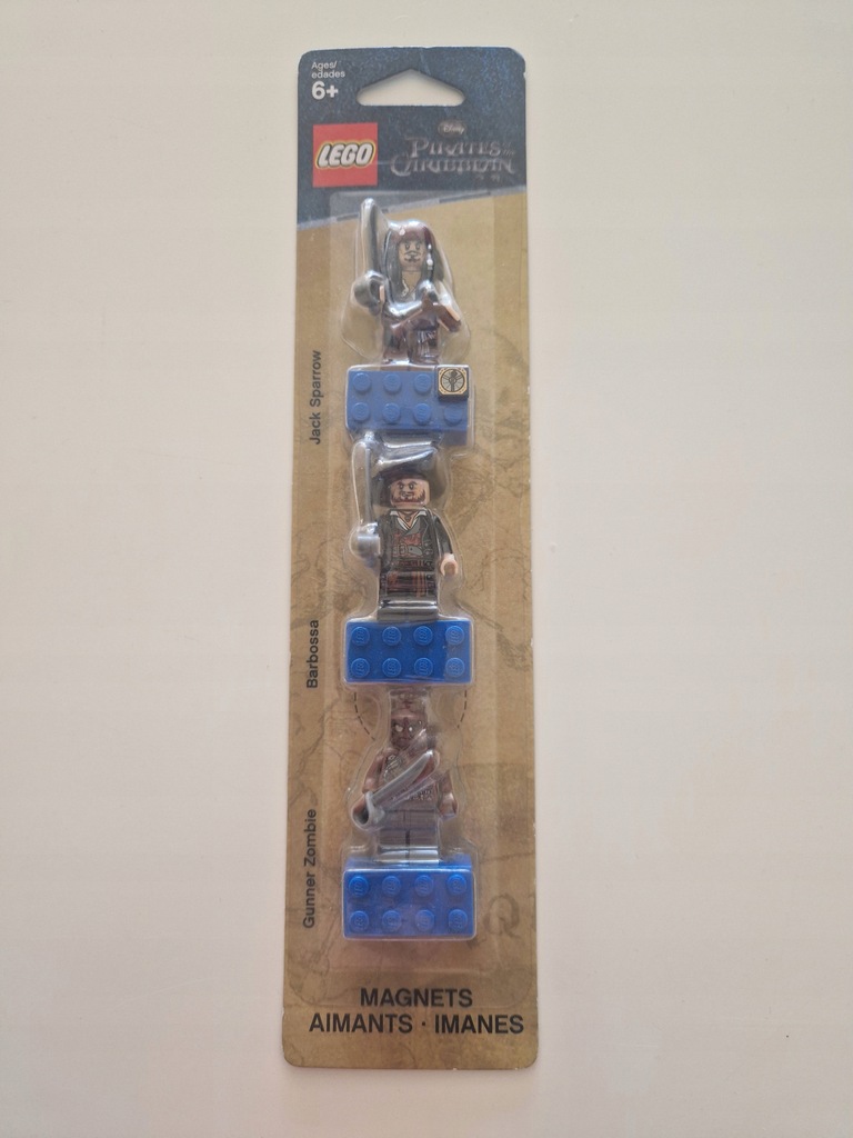 LEGO 853191 magnesy Piraci z Karaibów Jack Sparrow Barbossa Gunner Zombie