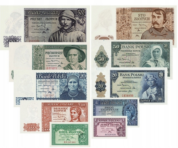 BANKNOTY BANK POLSKI NA EMIGRACJI 1939 -10 SZT-L10