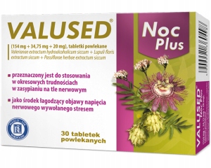 Valused Noc Plus, 154mg+34,75mg+20mg, 30 tabletek