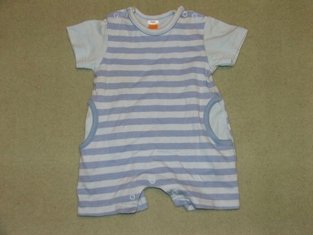 Rampers bawełniany w paski 0-3m Mini Mode
