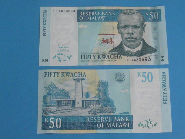 Malawi Banknot 50 Kwacha P-53c UNC 2007