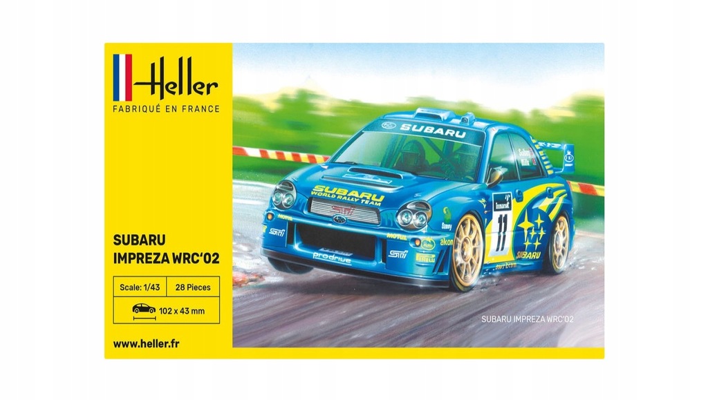 Kit Modèle Heller 1:43 Subaru Impreza WRC 2002 - Neuf En Boîte