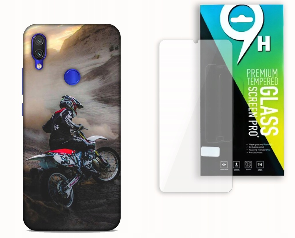 ETUI CASE DO XIAOMI REDMI NOTE 7 + SZKŁO HARTOWANE - MOTORY CROSS ŻUŻEL