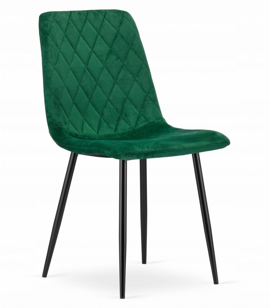 Krzesło TURIN - ciemna zieleń aksamit x 2
