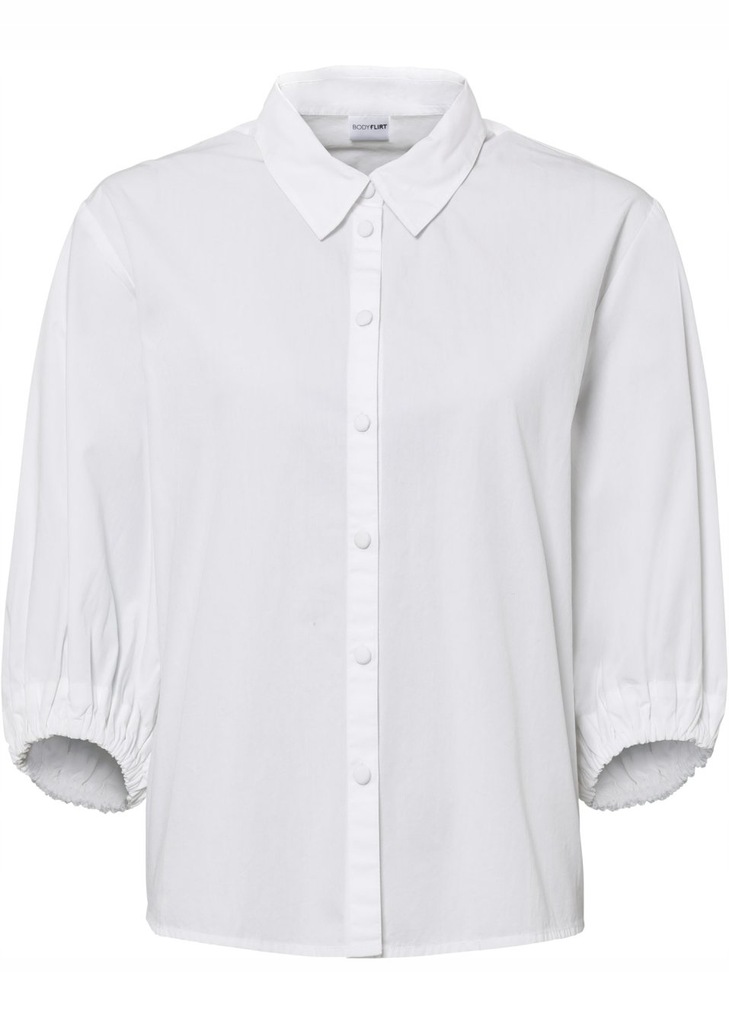 CA555 BLUZKA DAMSKA KOSZULOWA 3/4 RĘKAW 48 BIAŁA - 11608107846 ...