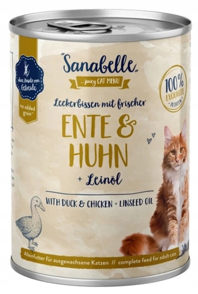 SANABELLE Mokra karma dla kotów z kaczką 400 g