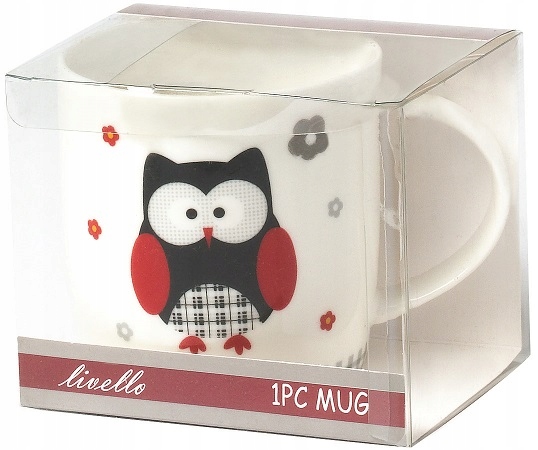 KUBEK PORCELANOWY sowa LIVELLO Prezent!