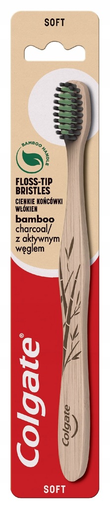 Colgate Szczoteczka do zębów Bamboo z aktywnym węg