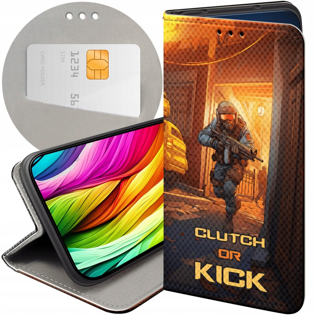ETUI Z KLAPKĄ DO OPPO RENO 4 WZORY CS GO COUNTER-STRIKE FUTERAŁ POKROWIEC