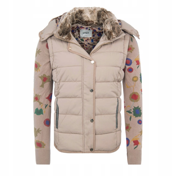 DESIGUAL PADDED kurtka przej ciowa 2 w 1 be owa bezr kawnik r. 42 14763663177 oficjalne archiwum Allegro