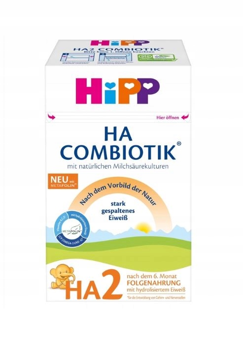 HIPP HA 2 COMBIOTIK mleko modyfikowane 600g