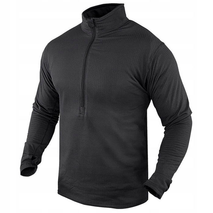 Condor Koszulka Longsleeve Base II Zip Czarna XL