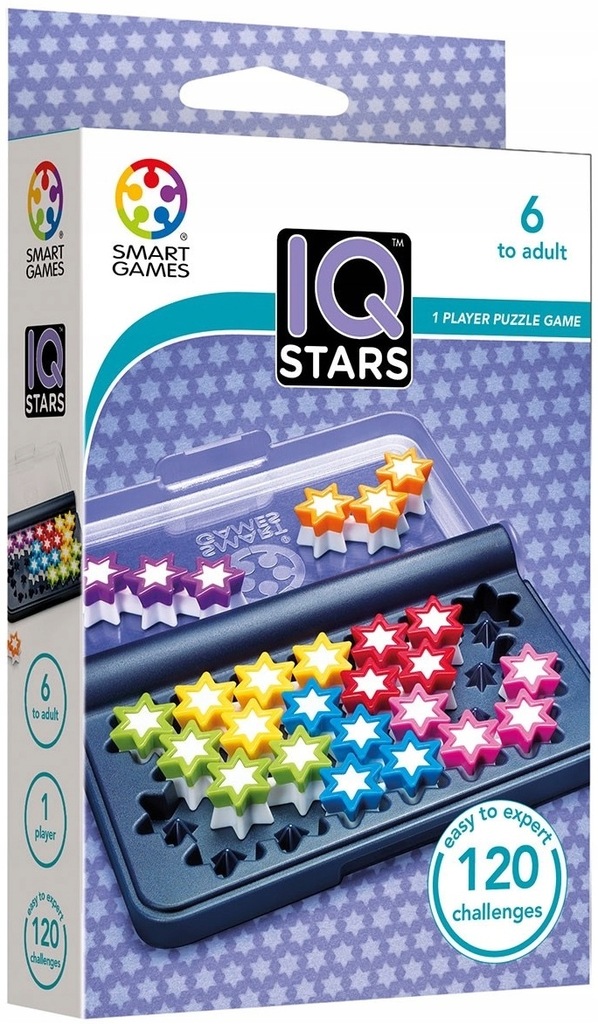 IQ STARS Gra Logiczna Podróżna Smart Games 6+ PL