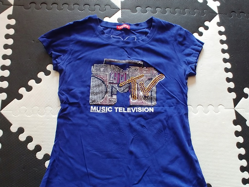 MTV bluzka indygo dżety z krótkim rękawem 40 bdb