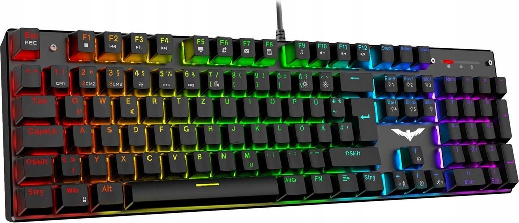 KLAWIATURA USB GAMINGOWA HAVIT HV-KB432L-DE