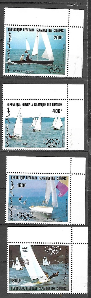 Sport - żaglówka - I.O. Los Angeles 1984 COMORES 1983 ** Mi 686-9 (411)