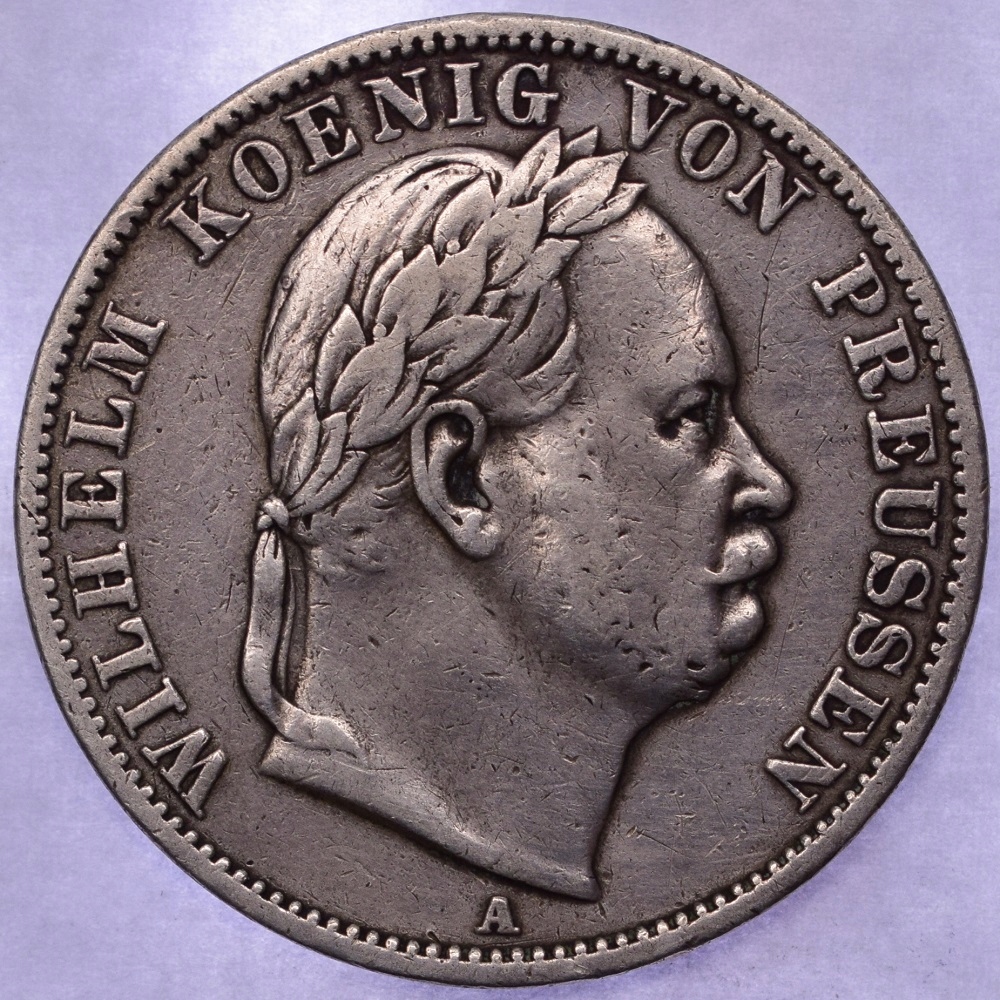 1866 A Królestwo Prus Wilhelm I Zwycięstwo - talar