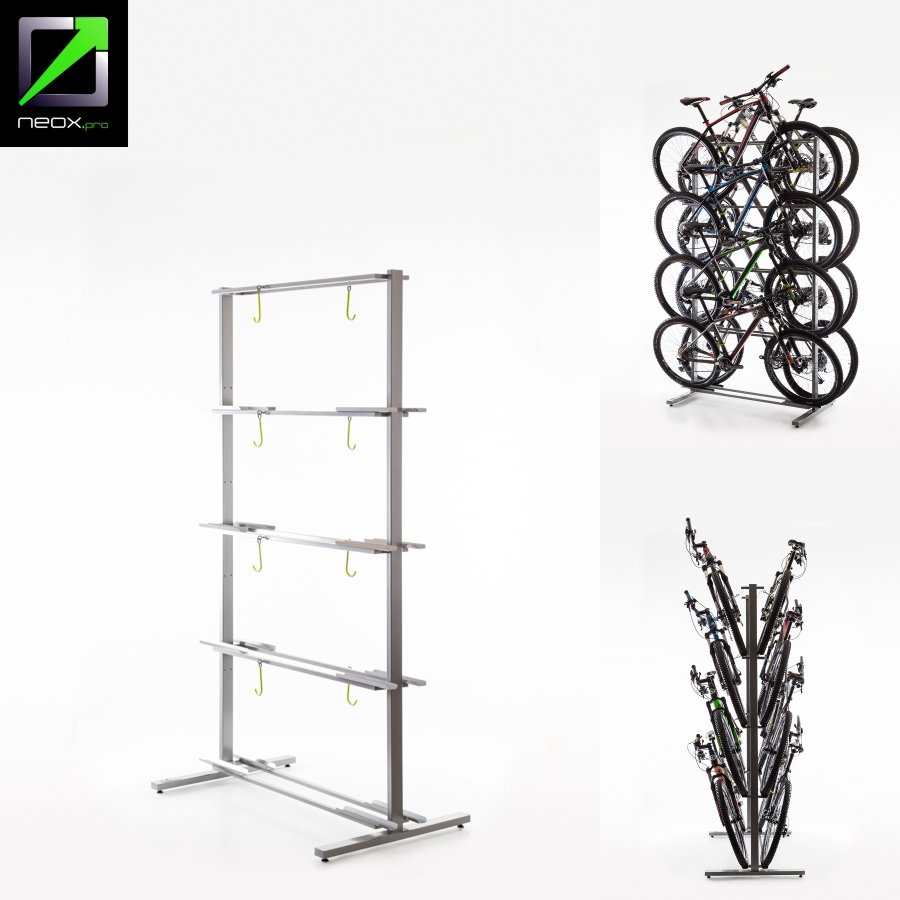 NEOX.pro stojak ekspozytor półkowy 8 rowerów