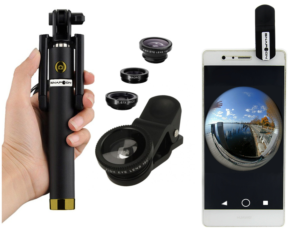 KIJEK SELFIE MONOPOD DO ZDJĘĆ Bluetooth+SOCZEWKI