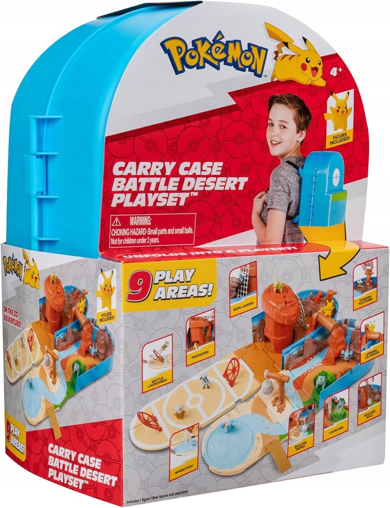 Pokemon Carry Case Plecak Trenera Dessert + figurka Pikachu ŁA62p