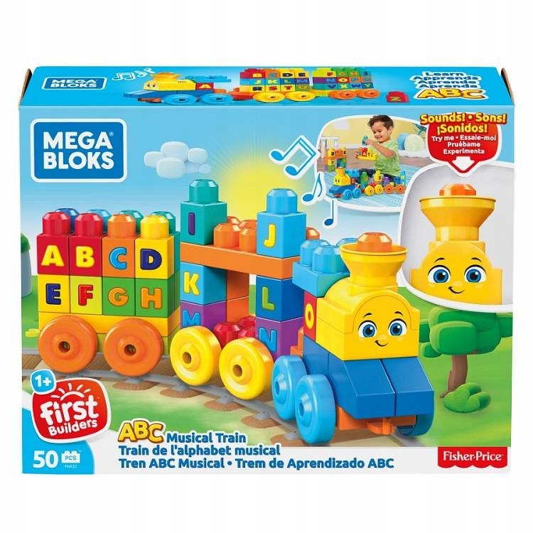 Fisher Price Mega Bloks Muzyczny pociąg ABC FWK22