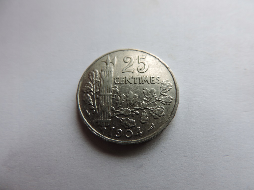 FRANCJA 25 CENTIMES 1904