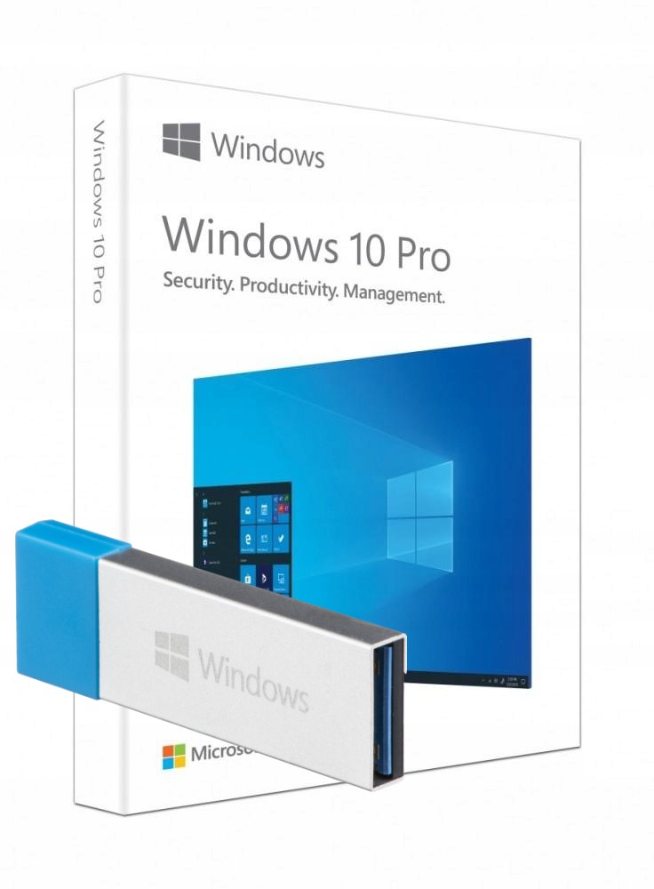 System Operacyjny Microsoft Windows 10 PRO wersja pudełkowa BOX USB