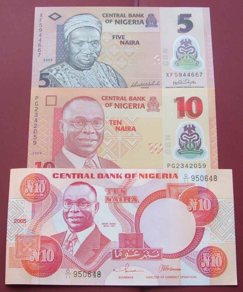 ZESTAW BANKNOTÓW NIGERIA !!! UNC !!! AFRYKA