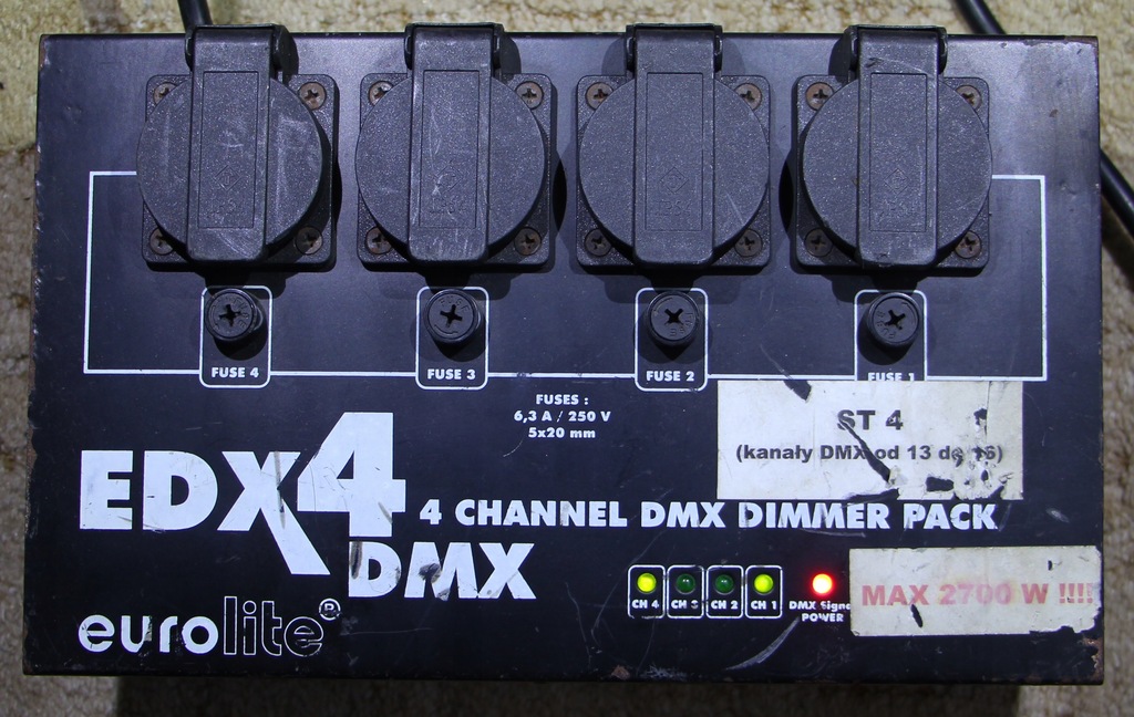 Dimmer Eurolite edx4 dmx, 4 kanały