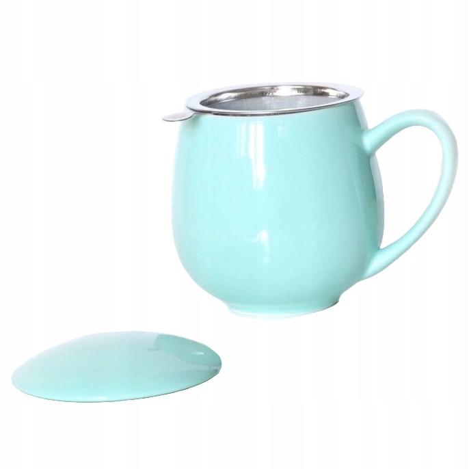 Błyszczący kubek na herbatę z pokrywką 350ml dla szefowej szefa mega