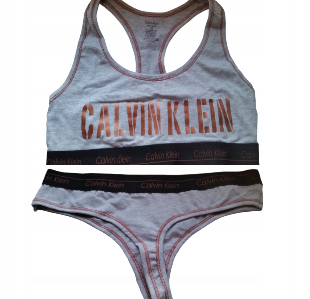 CALVIN KLEIN - Top Sportowy+Stringi - rozmiar.L
