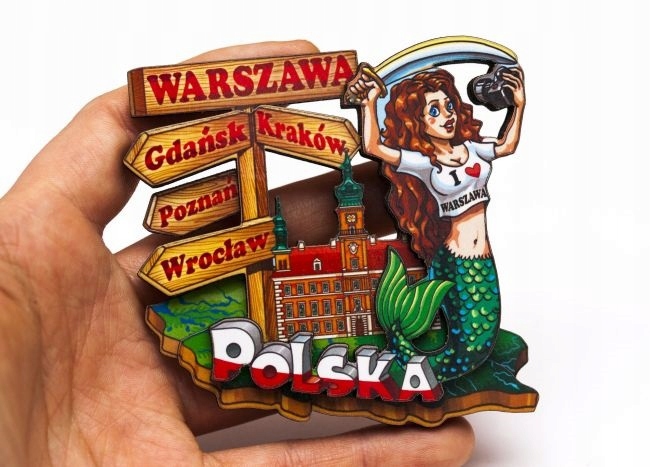 WARSZAWA / POLSKA / WSKAŹNIK - magnes na lodówkę