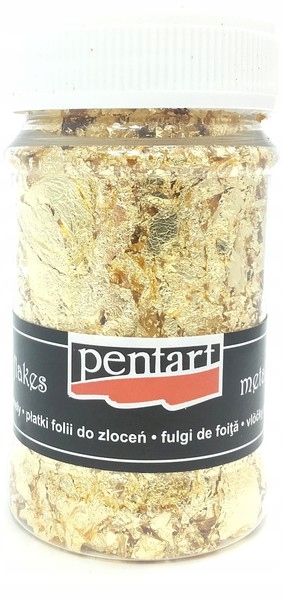 Folia złoto-2 płatki słoik 100 ml. M9, Pentart