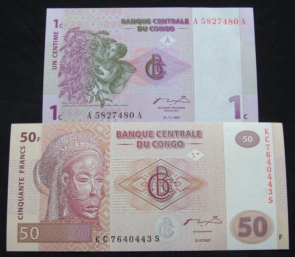 ZESTAW BANKNOTÓW KONGO !!! STAN UNC !!! OKAZJA