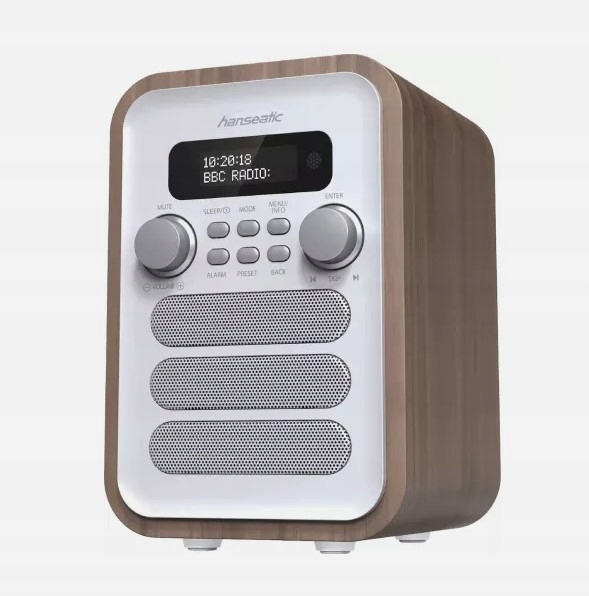 Radio sieciowe DAB+, FM Hanseatic HRA-23 Bluetooth Brązowo - Białe