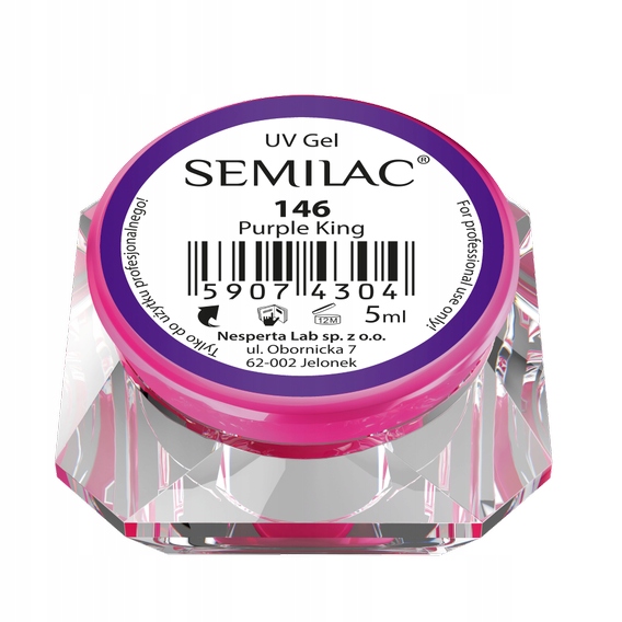 SEMILAC ŻEL KOLOROWY UV GEL 146 PURPLE KING 5ML