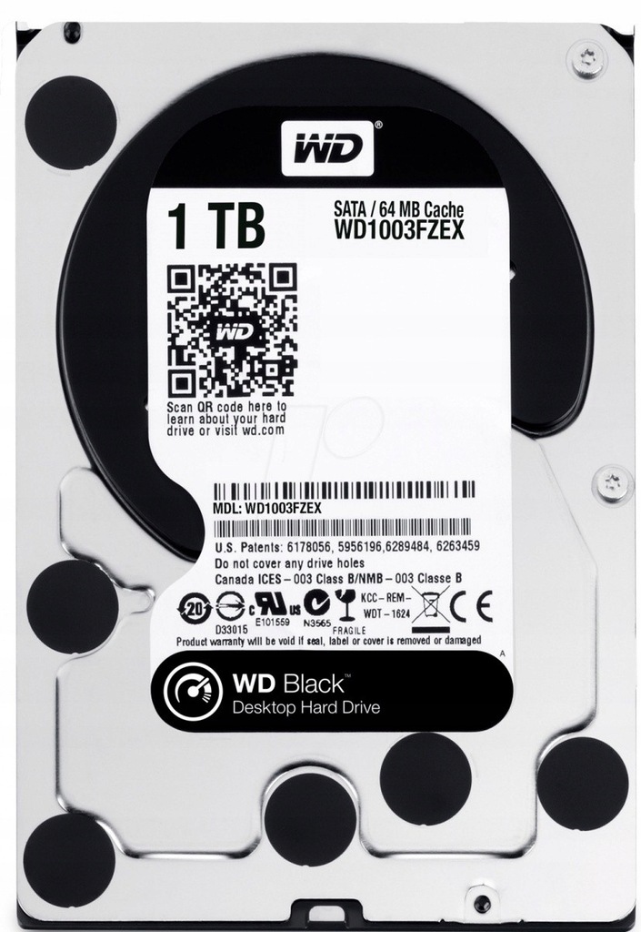 Dysk HDD WD Black WD1003FZEX (1 TB ; 3.5"; 64