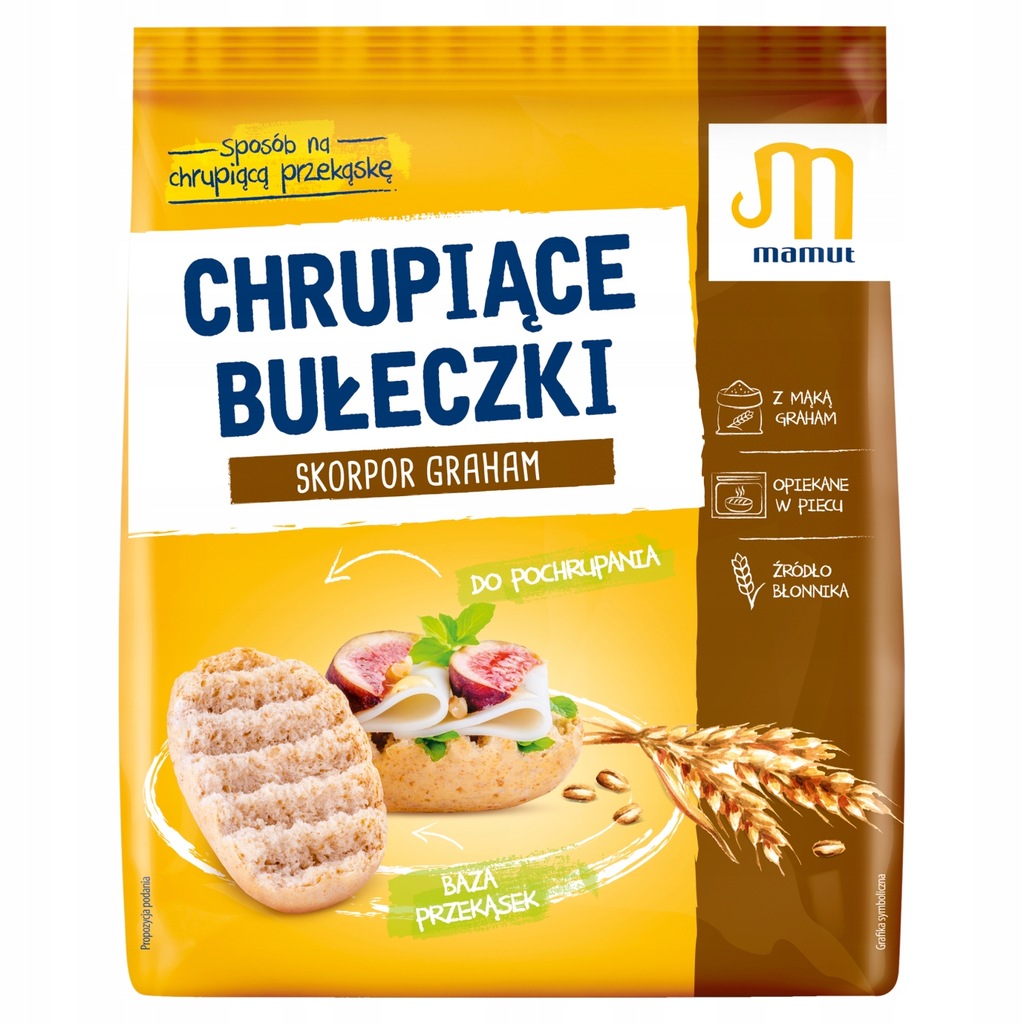 Mamut Chrupiące bułeczki skorpor graham 200 g