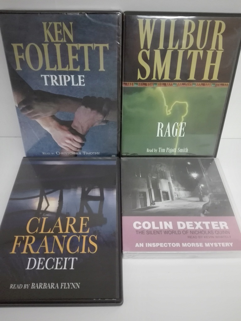 4 x Audiobook angielski Wilbur Smith, Ken Follett