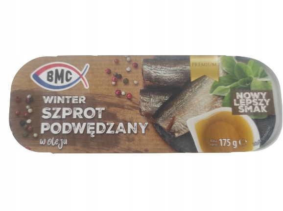 WINTER Szprot podwędzany w oleju 170g BMC PIÓRNIK