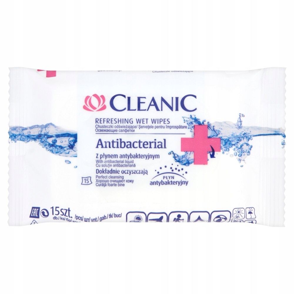 Cleanic Chusteczki odświeżające Antibacterial 1 op