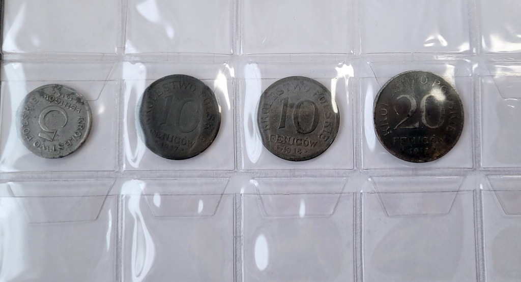 5 fenigów 1918, 10 fenigów 1918, 1917, 20 fenigów