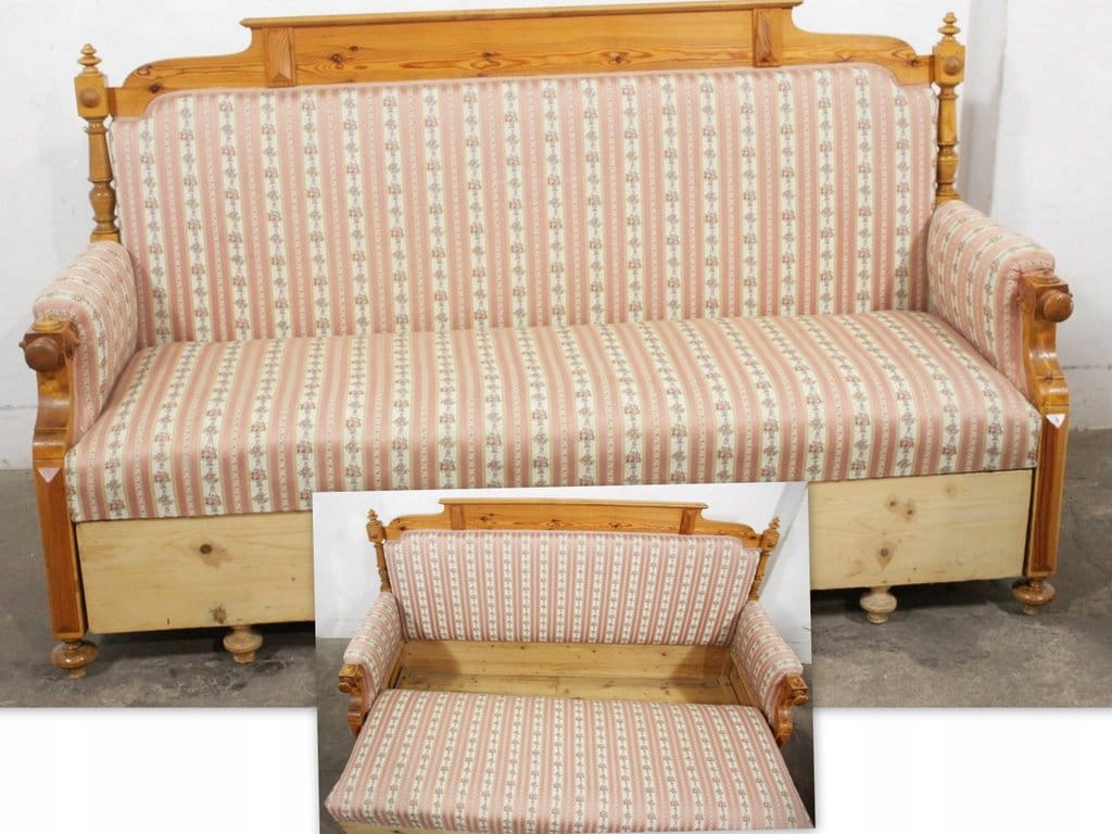 7092 sofa w pastelowych barwach + schowek